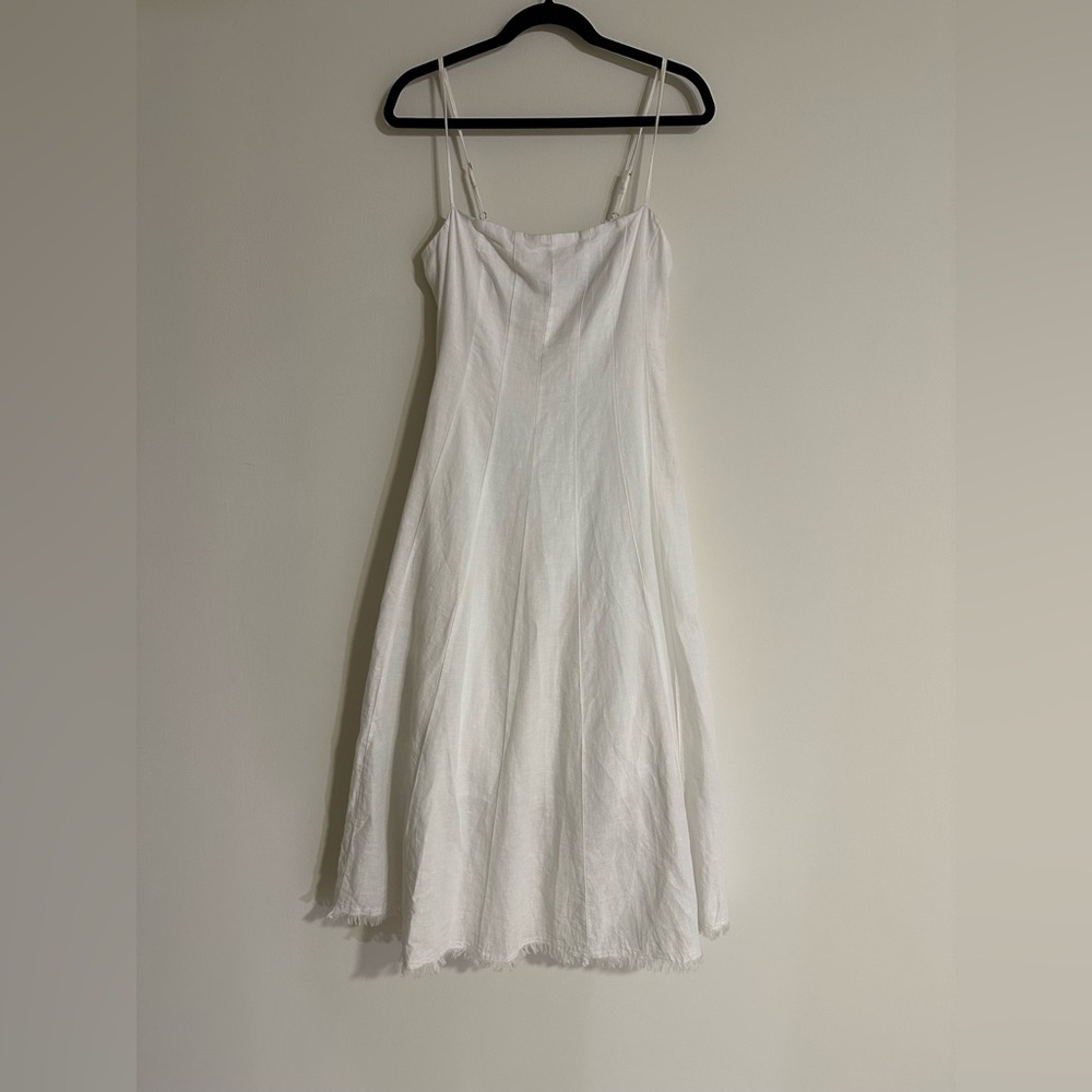 J. Crew White Midi Sun Dress